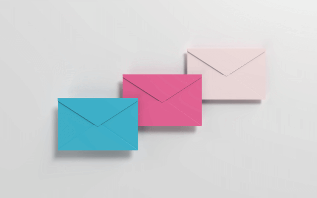 お手紙が並んでいる